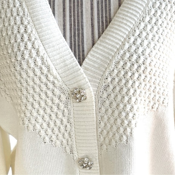 𝅺charter Club sweater, size PXL, slightly cropped, mixed textures, soft, cozy - Picture 2 of 8